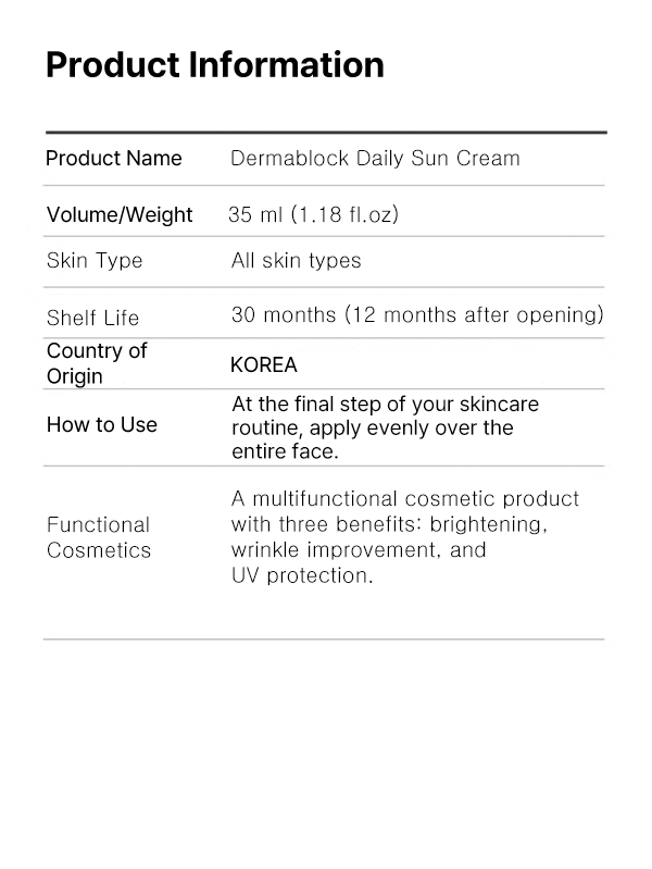 Dermablock Daily Sun Cream
