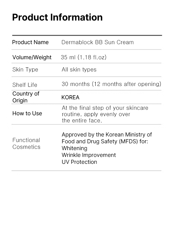 Dermablock BB Sun Cream