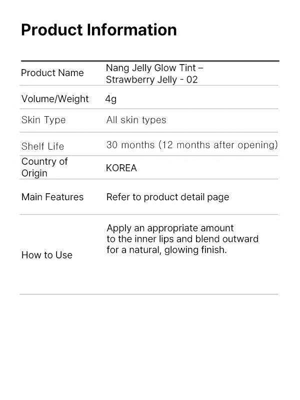 Nang Jelly Glow Tint – Strawberry Jelly - 02